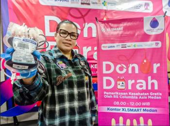 Aksi Sosial Karyawan XLSMART Gelar Donor Darah dan Pemeriksaan Kesehatan di Medan   