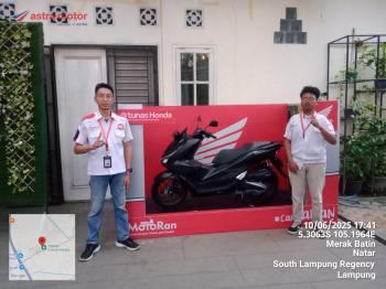 Astra Motor Natar Turut Meriahkan Pameran Dengan Display Diecast Motor Honda 