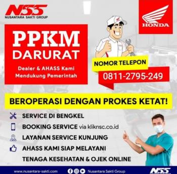 AHASS NSS Kedaton Beroperasi Dengan Prokes Ketat Selama PPKM Darurat