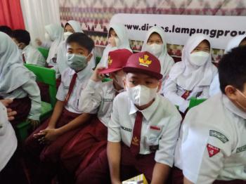 Para Murid Sekolah di Bandar Lampung Wajib Pakai Masker
