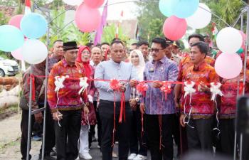 Bupati Lampung Selatan Resmikan Jalan Poros Desa Sumber Sari-Kedaung Kecamatan Sragi