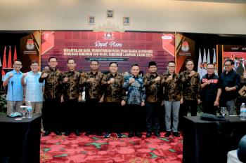 Bawaslu Lampung Awasi Melekat Rapat Pleno Rekapitulasi Suara Pilgub 2024 