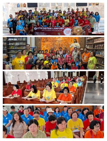 Semangat Peziarah Pengharapan Komunitas Tritunggal Mahakudus Distrik Lampung Ziarah ke Kota Palembang