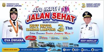 HUT Kota Bandar Lampung ke-344 Makin Meriah, Ada Jalan Sehat dan Undian Rumah Gratis