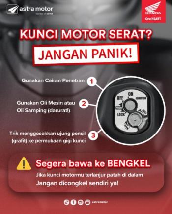 Astra Motor Natar Edukasi Konsumen: Jangan Panik Saat Kunci Motor Serat
