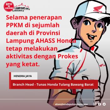 AHASS Pulung Kencana Beroperasi Dengan Prokes Ketat Selama PPKM