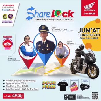 Sharelock Safety Riding Sharing on Location on The Spot Bersama DISHUB Bandar Lampung