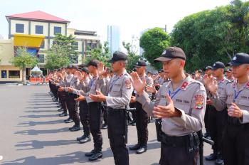 123 Siswa Diktuk Bintara Polri SPN Polda Lampung Latja di Polresta Bandar Lampung