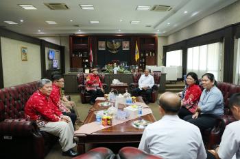 Pj.Gubernur Lampung Samsudin Terima Kunjungan Lembaga Pengembangan Paduan Suara Gerejawi Daerah Lampung 