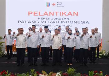 Jusuf Kalla Lantik Pengurus PMI Provinsi Lampung 2025â€“2030, Purnama Wulan Sari Resmi Jadi Ketua