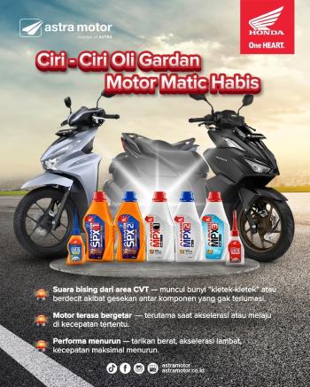 Astra Motor Natar Ajak Konsumen Waspada Ciri-Ciri Oli Gardan Motor Matic Habis