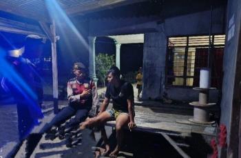 Antisipasi Gangguan Kamtibmas, Polisi Patroli Permukiman Sepi Penghuni di Tubaba
