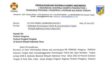 Simak! Pengrov Perkemi Sulawesi Tengah Sampaikan Informasi Penting Pemantapan Teknik dan Ujian Kenaikan Tingkat