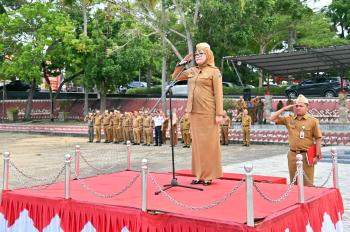 Apel Pertama di 2025, Pj Sekda Lampung Selatan Ajak ASN Tingkatkan Kinerja dan Kedisiplinan