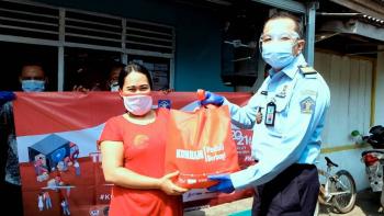 Kemenkumham Lampung Sebar 880 Paket Bantuan Sosial di 5 Wilayah Kabupaten/Kota