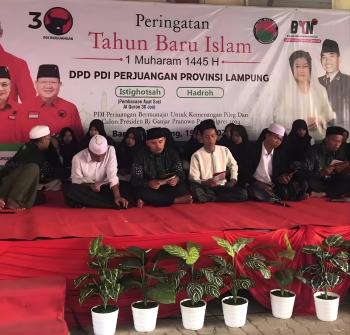Panjatkan Puji dan Syukur Kepada Allah SWT, PDI Perjuangan Lampung Serentak Peringati Tahun Baru Islam 1 Muharram 1445 HÂ 
