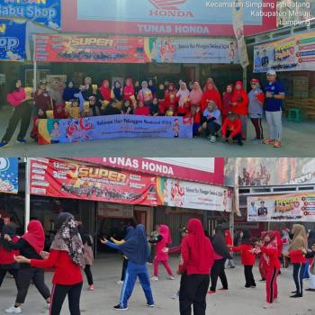 TDM Simpang Pematang Meriahkan Hari Pelanggan Nasional Dengan Senam Sehat Bersama 