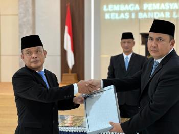 Kakanwil Ditjenpas Lampung Pimpin Pelantikan dan Sertijab Kalapas Narkotika Bandar Lampung
