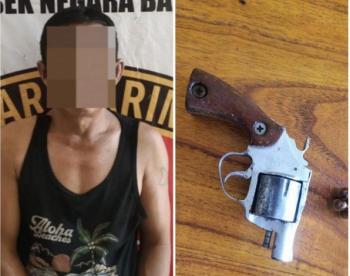Polisi Amankan Pria Bersenpi Ilegal Usai Tertangkap Curi TBS di Waykanan 