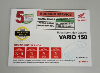 Takut Garansi Hangus, Kenali Kartu Perawatan Berkala dan Garansi Motor Honda