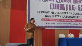 Ketum SMSI Resmi Buka UKW Angkatan ke-53 di Labuhanbatu Bersama UPDM