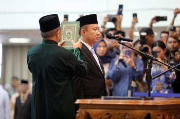 Marindo Kurniawan Resmi Menjabat Sekdaprov Lampung, Birokrasi Dituntut Lebih Gesit dan Melayani