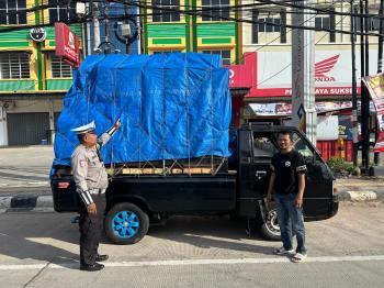 Zero Truk Odol di Jalan, Sat Lantas Polresta Bandar Lampung Gencar Sosialisasi 1-30 Juni