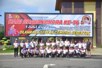 Polda Lampung Gelar Fun Bike Bersama TNI dan Insan Media