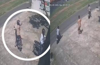 Motor Raib dalam Hitungan Detik, Pelaku Curanmor Tembakkan Senpi Terekam CCTV