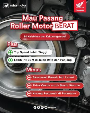 Astra Motor Natar Edukasi Konsumen: Pahami Plus Minus Roller Motor Berat
