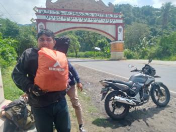 Pemudik Sepeda Motor Keluhkan Jalur Mudik di Lampung Masih Bergelombang dan Banyak Lubang