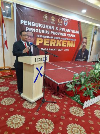 Ketua Umum PB Perkemi Kukuhkan dan Lantik Pengurus PERKEMI Provinsi Papua