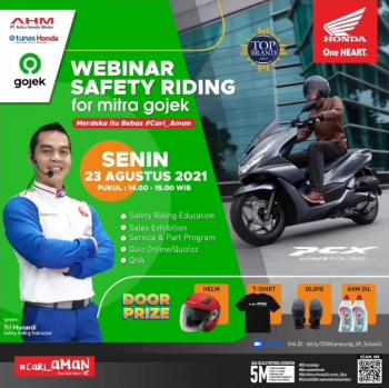 Webinar Safety Riding Bersama Mitra Gojek Lampung