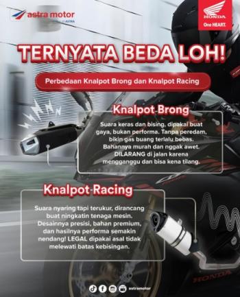Astra Motor Natar Edukasi Konsumen: Kenali Perbedaan Knalpot Brong dan Knalpot Racing