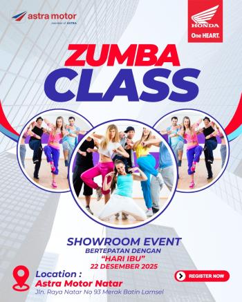 Astra Motor Natar Hadirkan Showroom Event “Zumba Class” untuk Gaya Hidup Sehat Masyarakat