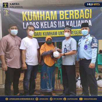 Lembaga Pemasyarakatan (Lapas) Kalianda Bagikan Ratusan Paket Sembako, Daging dan Vitamin