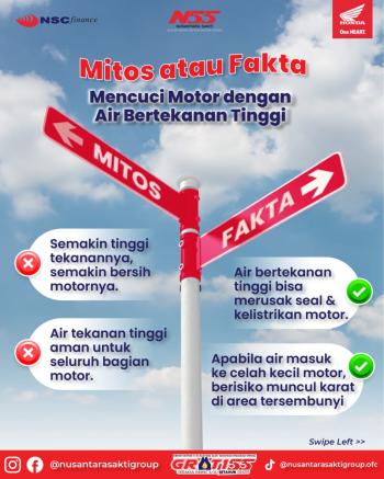 Mitos Atau Fakta Mencuci Motor Ala NSS Pringsewu 