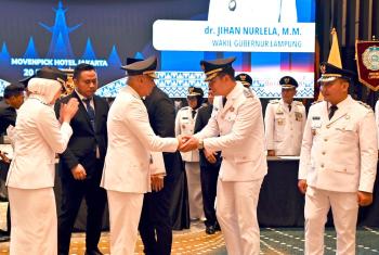 Usai Dilantik Presiden, Radityo Egi Pratama-M. Syaiful Anwar Ikuti Proses Sertijab Kepala Daerah di Provinsi Lampung