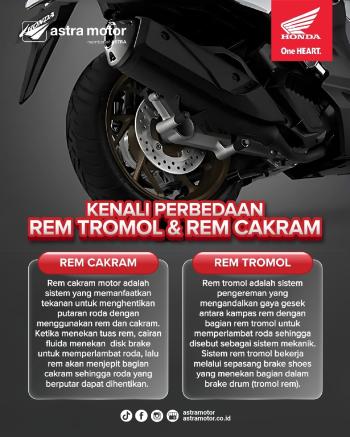 Astra Motor Edukasi Konsumen Mengenai Perbedaan Rem Tromol dan Rem Cakram