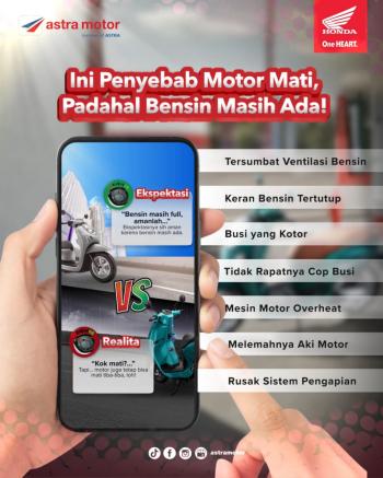 Astra Motor Natar Edukasi Konsumen: Motor Bisa Mati Mendadak Meski Bensin Masih Ada