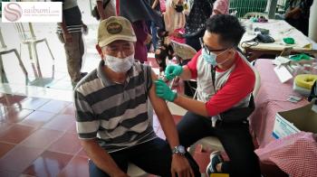 Gencarkan Vaksinasi, Polsek TBU Suntikan 1000 Dosis Vaksin Kedua