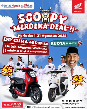 Sambut Kemerdekaan, Astra Motor Natar Hadirkan Promo DP Cuma 45 Rupiah untuk Paskibraka!