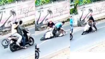 Pelaku Curanmor di Bandar Lampung Acungkan Senjata, Lolos Meski Ditabrak Mobil