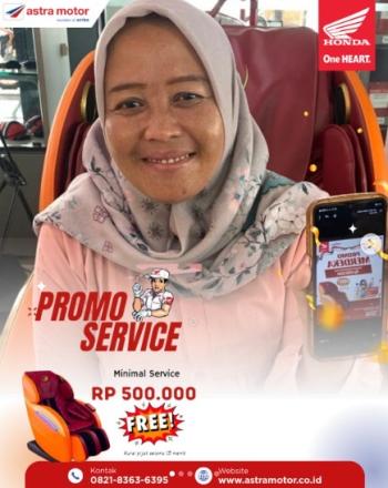 Servis Motor Rp 500 Ribu, Bisa Nikmati Pijat Gratis di Astra Motor Natar!   