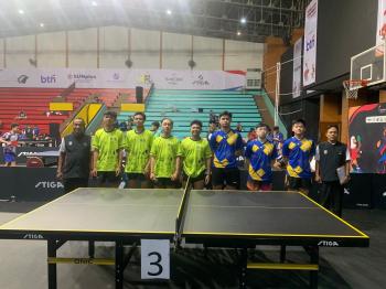 Tenis Meja Beregu Putra Lampung Masuk Delapan Besar