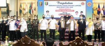 Wakil Bupati Lampung Selatan Pandu Kusuma Dewangsa Hadiri Pengukuhan Karang Taruna Provinsi Lampung Masa Bhakti 2021-2026