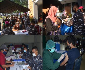 Lanmar Jakarta Vasin Tahap Ke 2 Covid-19 di Balai Prajurit Marinir