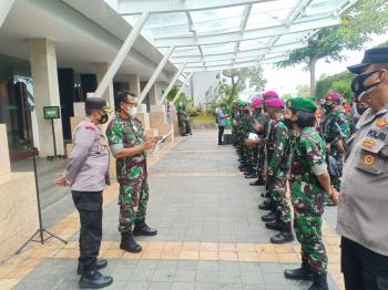 Siapkan Pengaman Kedatangan Wapres, Polsek TBU Adakan Apel Gelar Pasukan