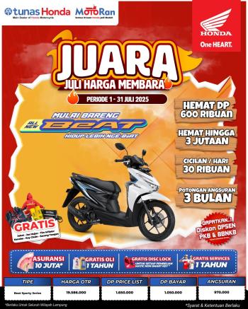 Astra Motor Natar Melalui MotoRan Hadirkan Promo Juara 
