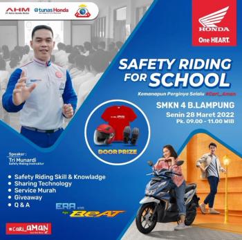 Tunas Honda dan Jaringannya NSS Kedaton Sukses Menggelar Safety Riding For School